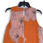 Calvin Klein Womens Orange Pink Floral Round Neck Sleeveless A-Line Dress Sz 12 image number 4