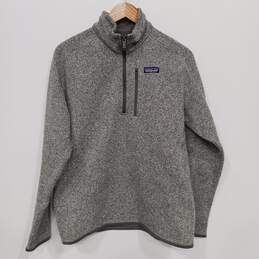 Patagonia Men's Gray Better Sweater 1/4 Zip Size M