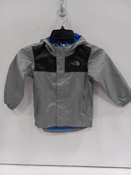 The North Face Toddlers Gray Full Zip Hooded Rain Coat Jacket Size 3T/3B image number 1