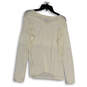 NWT Womens Ivory Long Sleeve V-Neck Activewear Pullover T-Shirt Size Medium image number 2