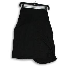 NWT Cynthia Rowley Womens Black Elastic Waist Pull-On Wrap Skirt Size Small alternative image