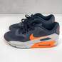 Men's Navy, Gray & Orange Nike Air Max 90 Hyperfuse Shoes-12 image number 3