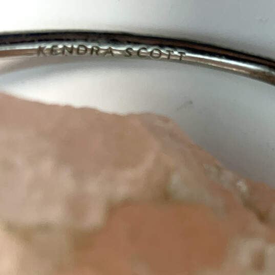 Designer Kendra Scott Silver-Tone Drusy Stone Adjustable Cuff Bracelet image number 4
