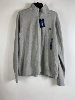 Chap's Men Gray Half Zip Sweatshirt XL NWT