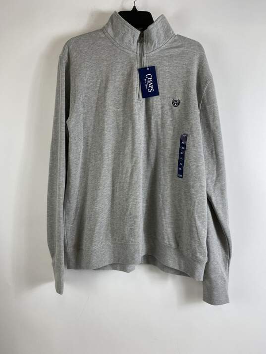 Chap's Men Gray Half Zip Sweatshirt XL NWT image number 1