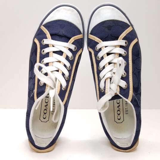 Coach Barrett Sneakers Shoes Blue F0007/I05 A1067 Size 7 image number 7
