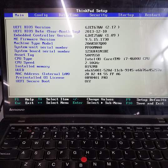 Lenovo ThinkPad T440S 14 in Intel i7-4600U CPU 8GB RAM & HDD image number 8
