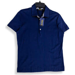 NWT Womens Blue Spread Collar Short Sleeve Golf Polo Shirt Size Large
