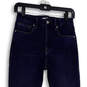 Womens Blue Denim Dark Wash 5-Pocket Design Skinny Leg Jeans Size 2/26 image number 1