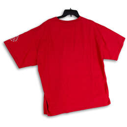 Mens Red Crew Neck Short Sleeve Stretch Pullover T-Shirt Size X-Large alternative image