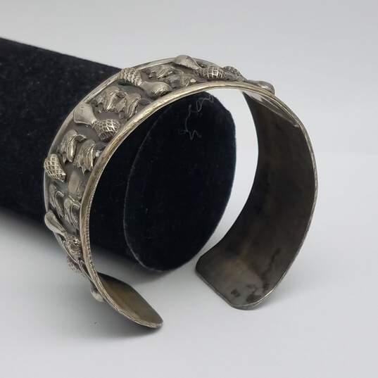 Sterling Silver Pharaoh 6.5" Cuff Bracelet 44.7g image number 2