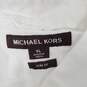 NWT Michael Kors MN's Basic White Slim Fit 100% Linen Short Sleeve Shirt Size XL image number 3