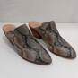 Frye Leather Animal Pattern Slip-on Mule Style Heels Size 6.5 image number 1