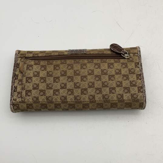 Liz Claiborne Womens Beige Brown Shoulder Handbag With Matching Wallet image number 8