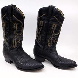 Aguila Black Leather Men's Cowboy Boots Size 11.5 alternative image