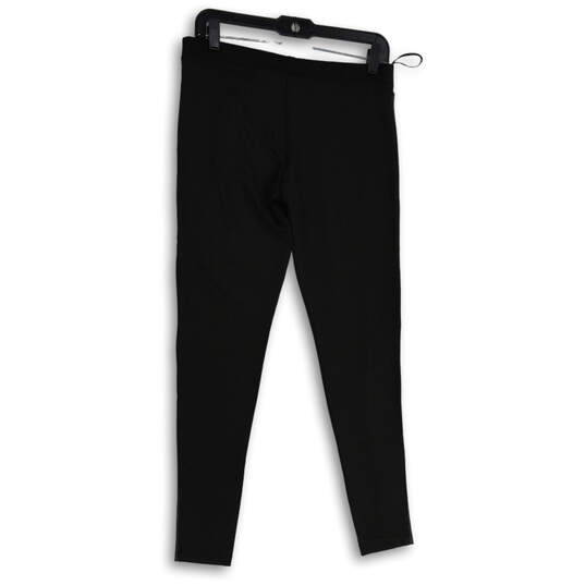 Womens Black Elastic Waist Stretch Pull-On Ankle Leggings Size XL-2XL image number 2