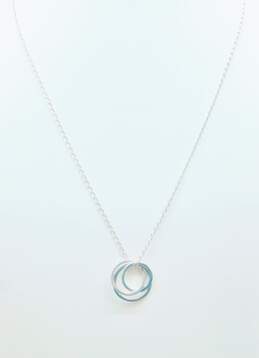 925 Sterling Silver Drop Earrings Pendant Necklace & Bracelet 20.2g alternative image