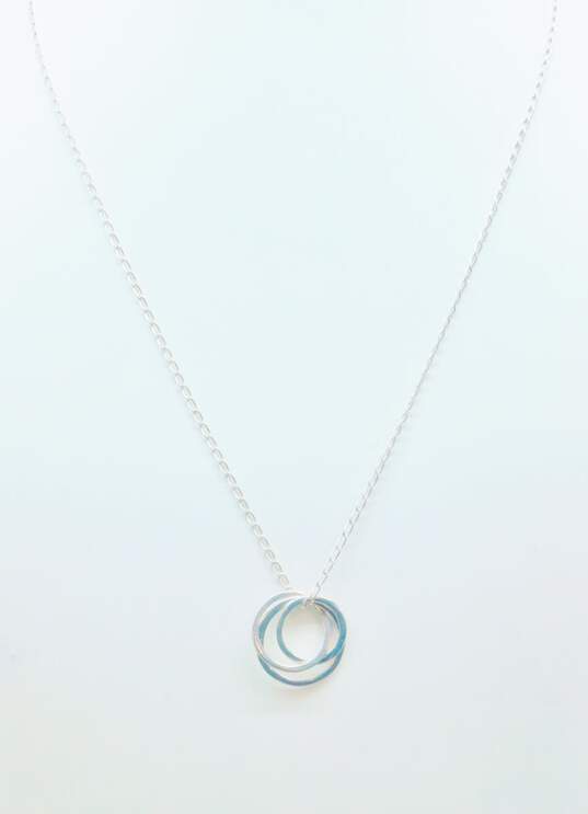925 Sterling Silver Drop Earrings Pendant Necklace & Bracelet 20.2g image number 2