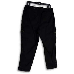 Womens Black Flat Front Cargo Pockets Stretch Cropped Pants Size 1.5 alternative image