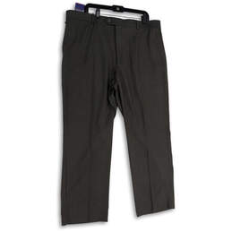 NWT Mens Gray Flat Front Classic Fit Straight Leg Dress Pants Size 42/30 alternative image