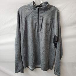 The North Face Men's Grey Flash Dry Activewear Jogging Shirt with Mesh Hot Spots Size XL