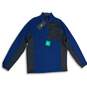 NWT Mens Blue Knitted Long Sleeve Quarter Zip Pullover Sweater Size XL image number 1