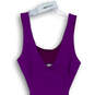 NWT Womens Purple Sleeveless V-Neck Cutout Short Bodycon Dress Size XS image number 3