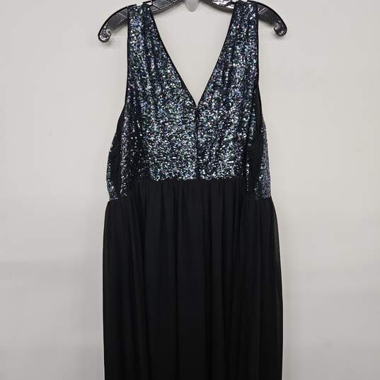Torrid Sequin Top Sleeveless Black Dress image number 2