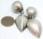 VNTG Givenchy Designer Silver Tone Clip-On Drop Earrings 22.2g image number 6