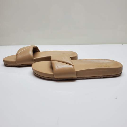 Seychelles Beige Leather Slide Sandals Size 9 image number 2
