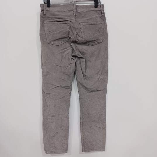J.Crew Women's Corduroy Gray Pants Size 29T image number 2
