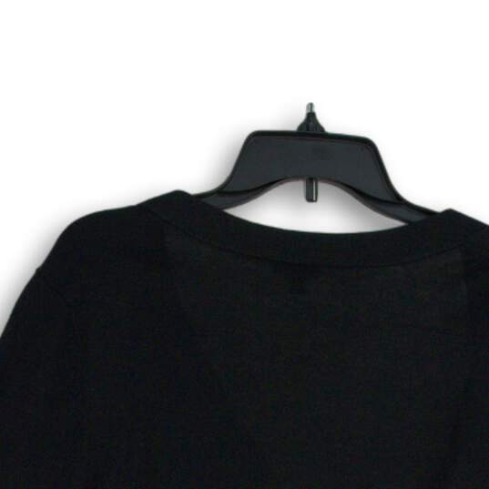 NWT Womens Black Long Sleeve Cropped Open Front Cardigan Sweater Size L image number 4
