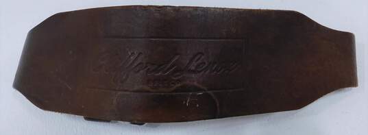 Vintage Clifford Lenox Brown Leather Lifting Belt image number 1