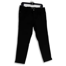 NWT Womens Black Denim Dark Wash Five Pocket Design Ankle Jeans Size 12