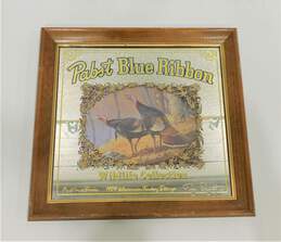 1989 Wisconsin Turkey Stamp Pabst Blue Ribbon Beer Mirror