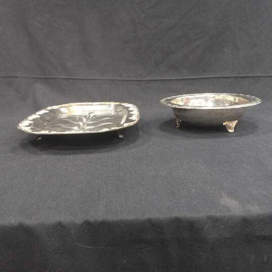 Silverplate Serving Bowl & Platter Set image number 3