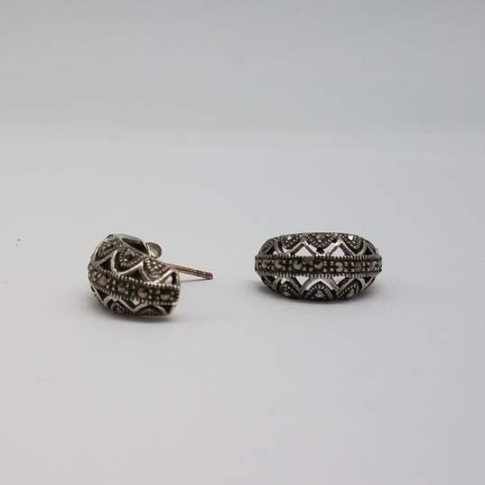 Sterling Silver Multi Gemstone 7 1/2 Inch Bracelet Earring Jewelry Bundle 5pcs 16.4g image number 5