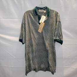 Vintage Izod Linen Blend Short Sleeve Polo Shirt NWT Size M