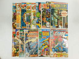 (14) Vintage Marvel Comic Books GI Joe Iron Man Dracula +