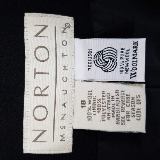 Norton Women Black Wool Suit Jacket 18 Pants 14 P Set image number 3