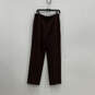 Womens Brown Flat Front Slash Pockets Straight Leg Ankle Pants Size 8 image number 1