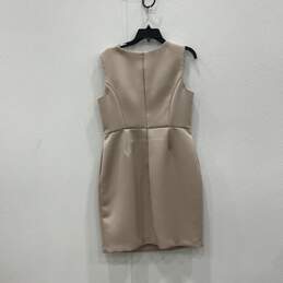 Armani Collezioni Womens Beige Sleeveless Back Zip Sheath Dress Size 8 With COA alternative image
