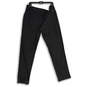 Womens Black Flat Front Elastic Waist Pull-On Ankle Pants Size XL image number 2