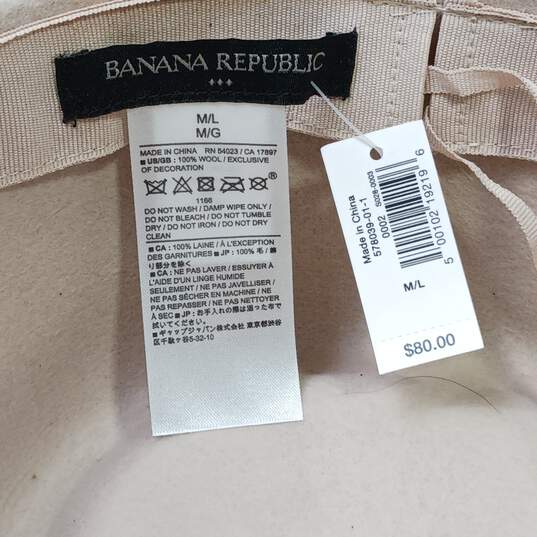 Men’s Banana Republic Felt Panama Hat Sz M NWT image number 4