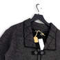 NWT Womens Black Wool Collared Long Sleeve Button Front Jacket Size XL image number 4