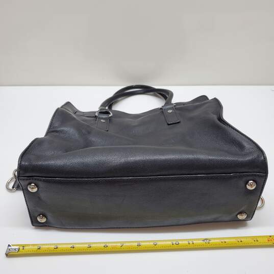 Michael Kors Hamilton Black Leather Shoulder Satchel Bag image number 6
