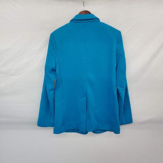 Terea By Andrea Pitter Turquoise Cotton Blend Blazer Jacket WM Size S NWT image number 2