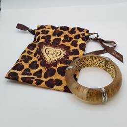 Brighton Trinity Leopard Animal Print Acrylic Bangle Bracelet W/Bag 69.7g