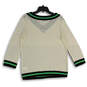Womens Multicolor Knitted Long Sleeve V-Neck Pullover Sweater Size 10 image number 2