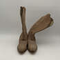 Womens Beige Leather Almond Toe Mid Calf Pull-On Cowboy Western Boots Sz 55 image number 3